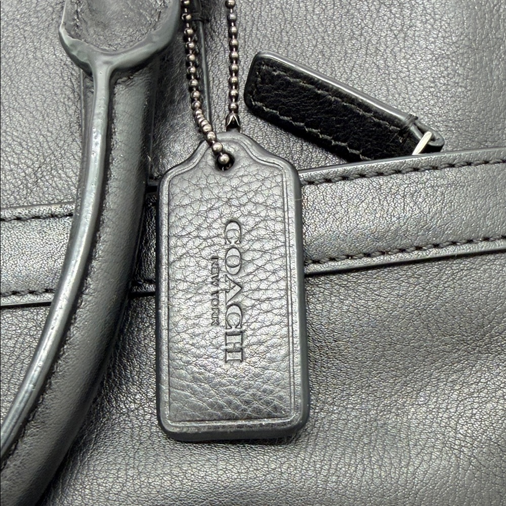 Black Leather Men's Bag - Picture 3 of 14